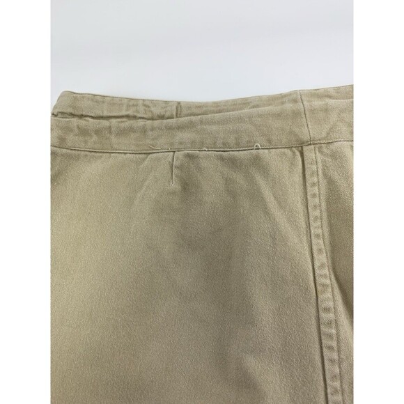LL Bean Khaki Shorts Cotton Tan Drawstring Button 2 inch Pockets Womens Small - Picture 8 of 12